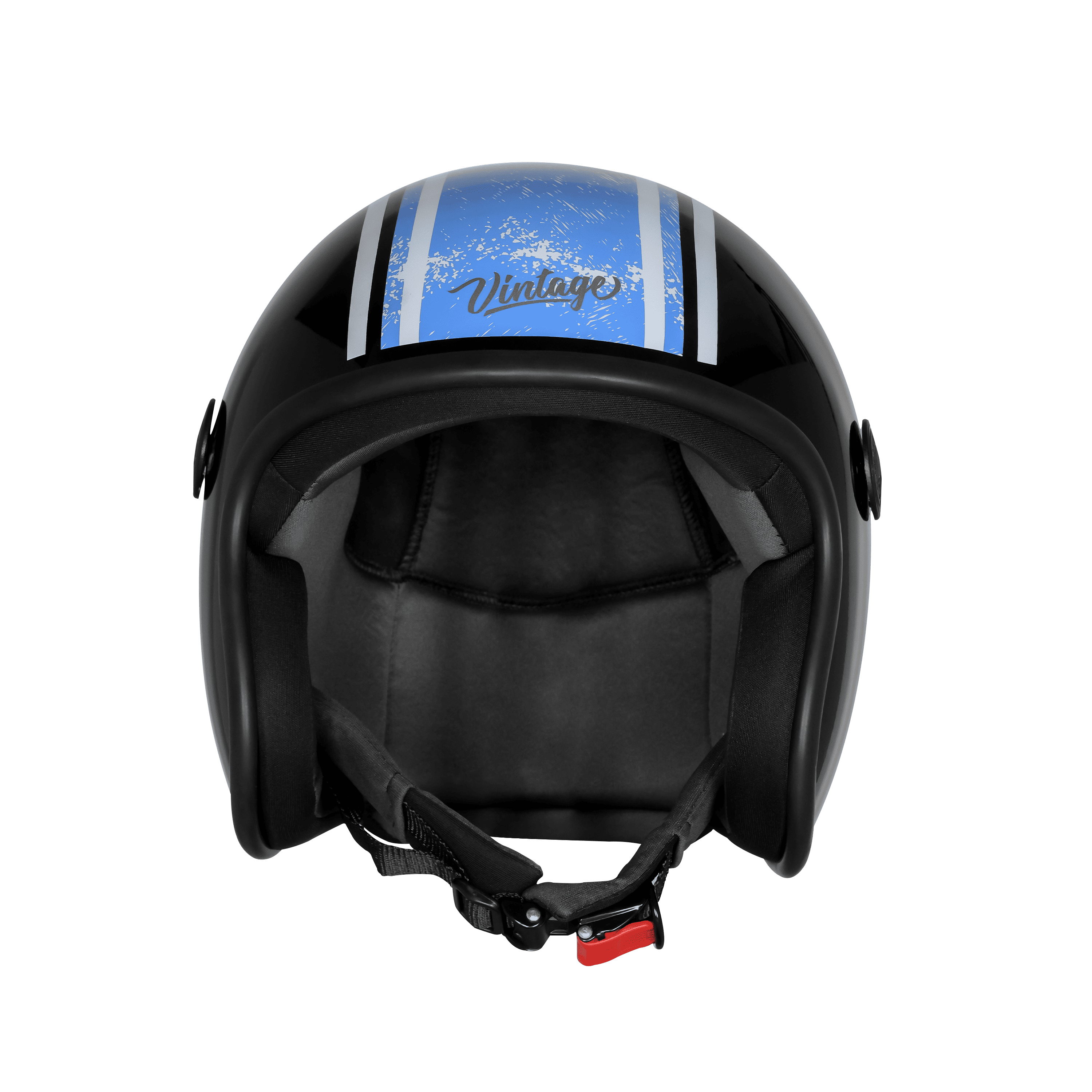 SBH-55 VINTAGE RACERS GLOSSY BLACK WITH DARK BLUE